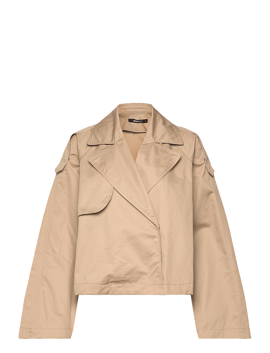 Gina Tricot - Short trench coat - tunna jackor - beige (1040) - 0