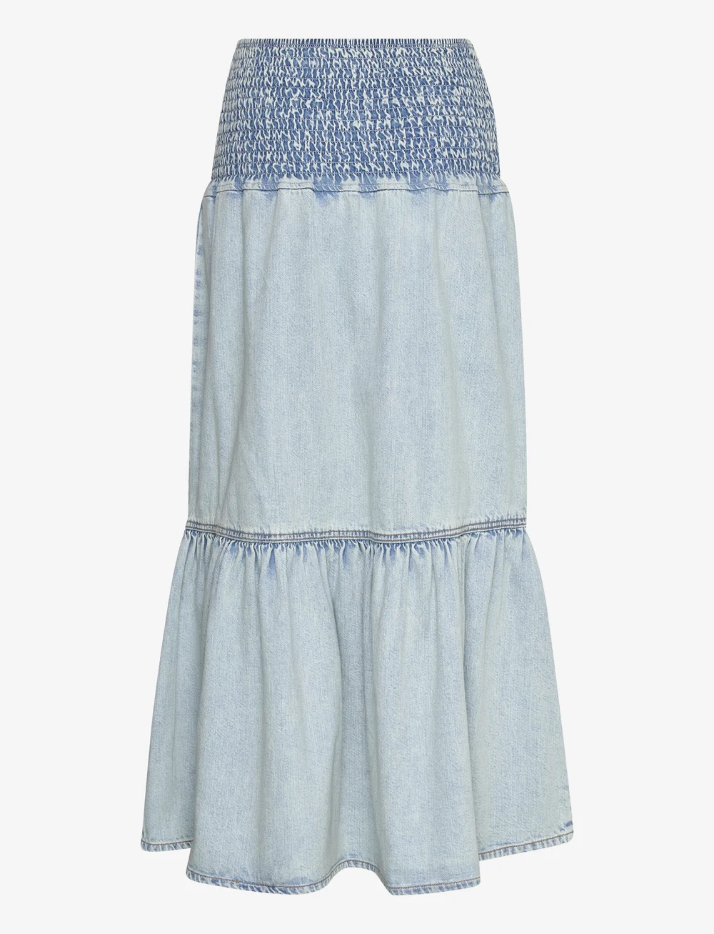 Gina Tricot - Smock flounce denim skirt - spódnice dżinsowe - washed blue (4169) - 1