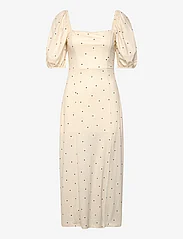 Gina Tricot - Puff sleeve midi dress - midimekot - cream dot aop (1312) - 0