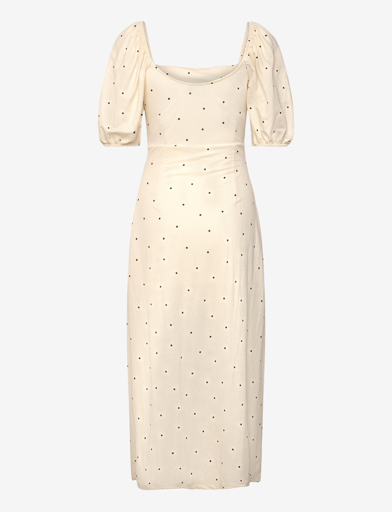 Gina Tricot - Puff sleeve midi dress - konfirmatsioon - cream dot aop (1312) - 1