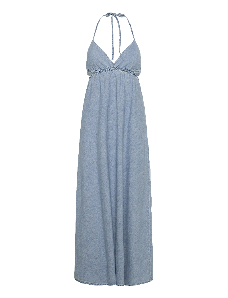 Gina Tricot - Open back denim dress - suvekleidid - lt blue - 0