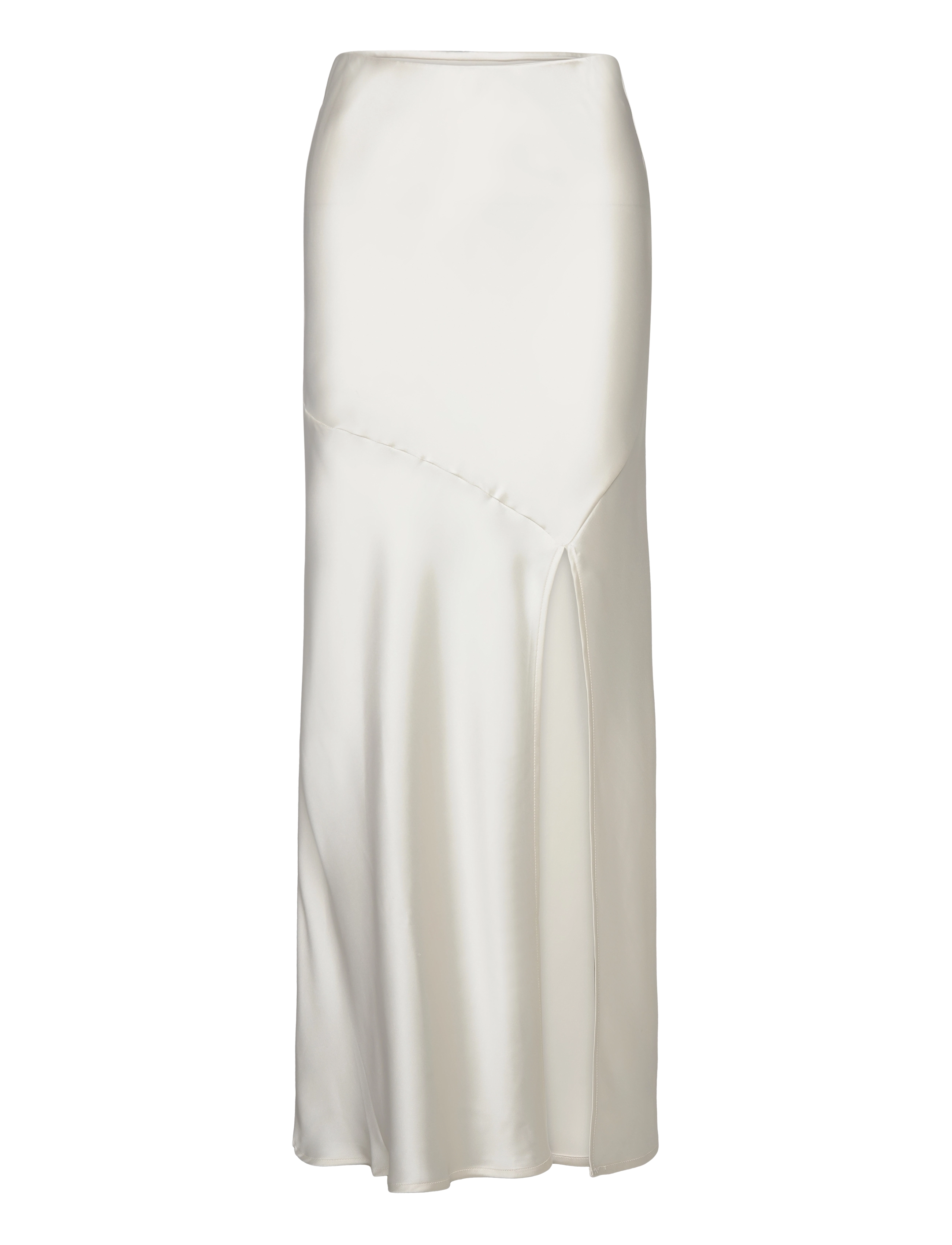 Satin maxi skirt - EGRET (1144)