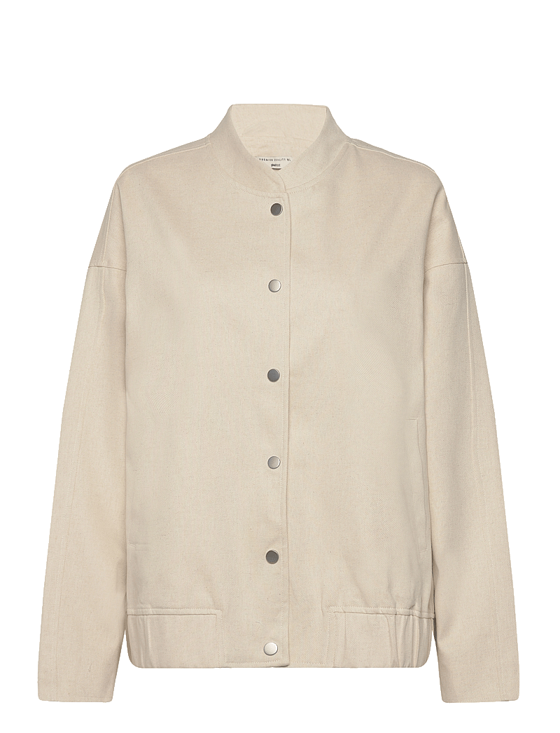 Gina Tricot - Linen blend bomber jacket - bomber jakid - linen beige (1061) - 0