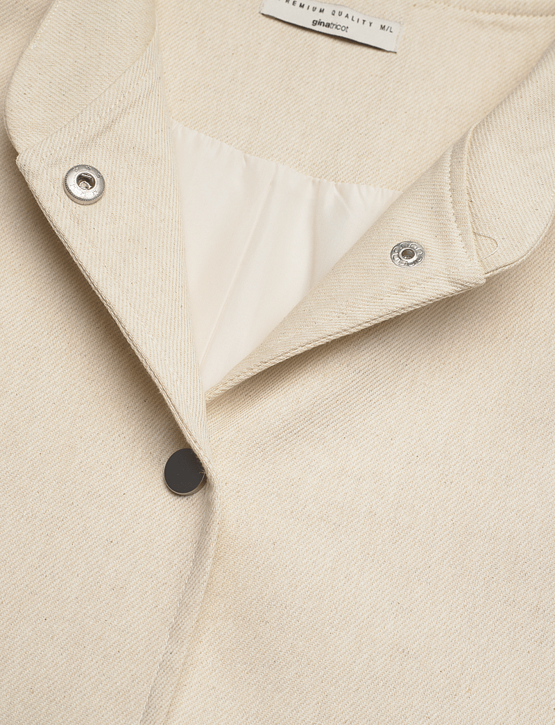 Gina Tricot - Linen blend bomber jacket - bomber jakid - linen beige (1061) - 2