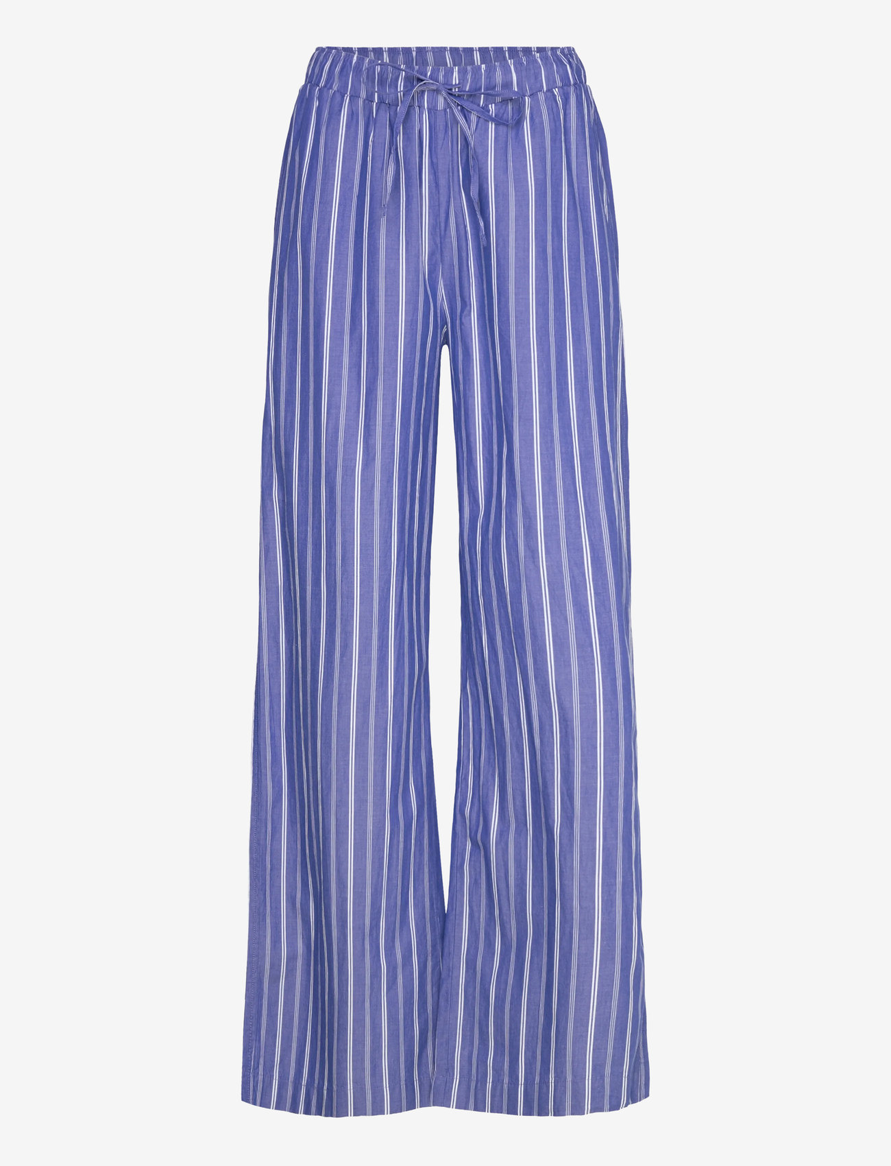 Gina Tricot - Cotton poplin trousers - raka byxor - blue/stripe - 0