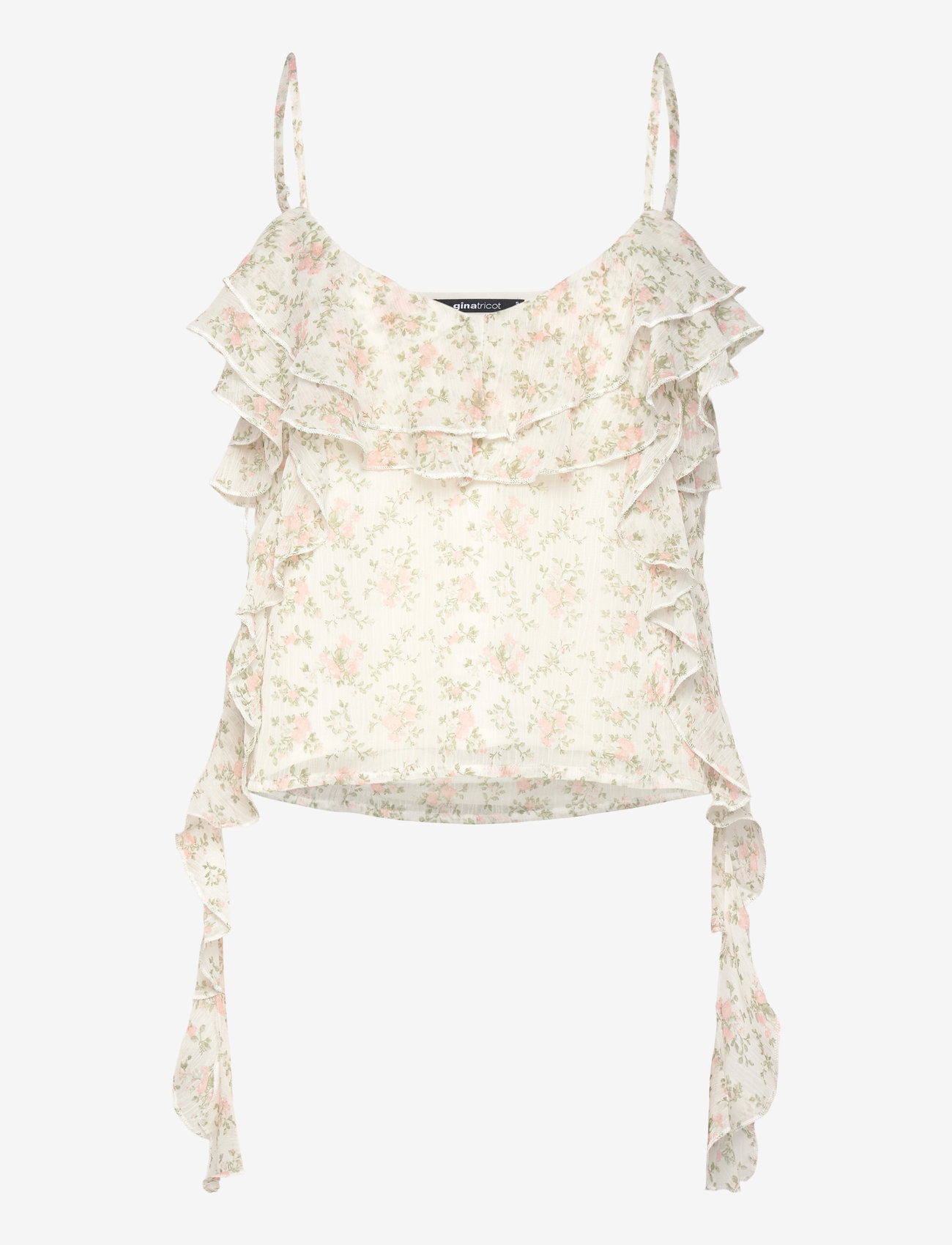 Gina Tricot - Frill singlet - Ärmellose blusen - flower (4140) - 0
