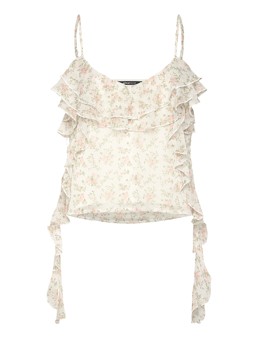 Gina Tricot - Frill singlet - Ærmeløse bluser - flower (4140) - 0