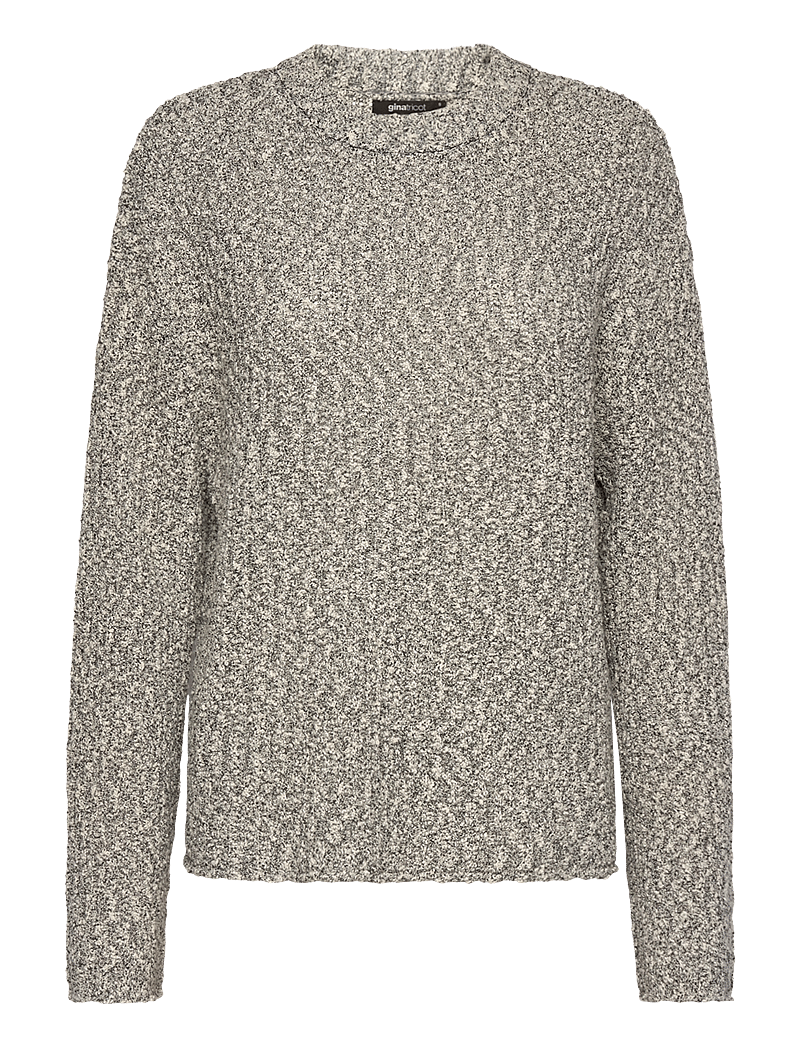 Gina Tricot - Slub knitted sweater - swetry - black/white - 0