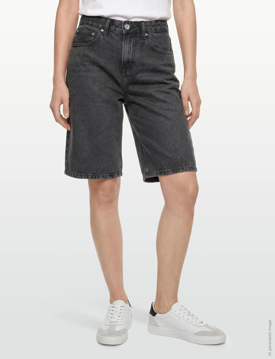 Gina Tricot - Baggy denim shorts - jorts - offblack - 3