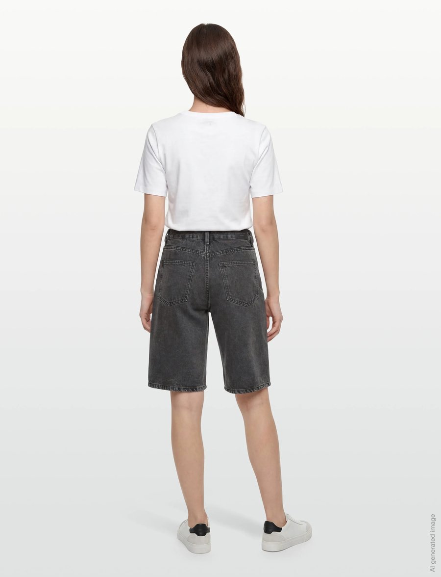 Gina Tricot - Baggy denim shorts - jorts - offblack - 4
