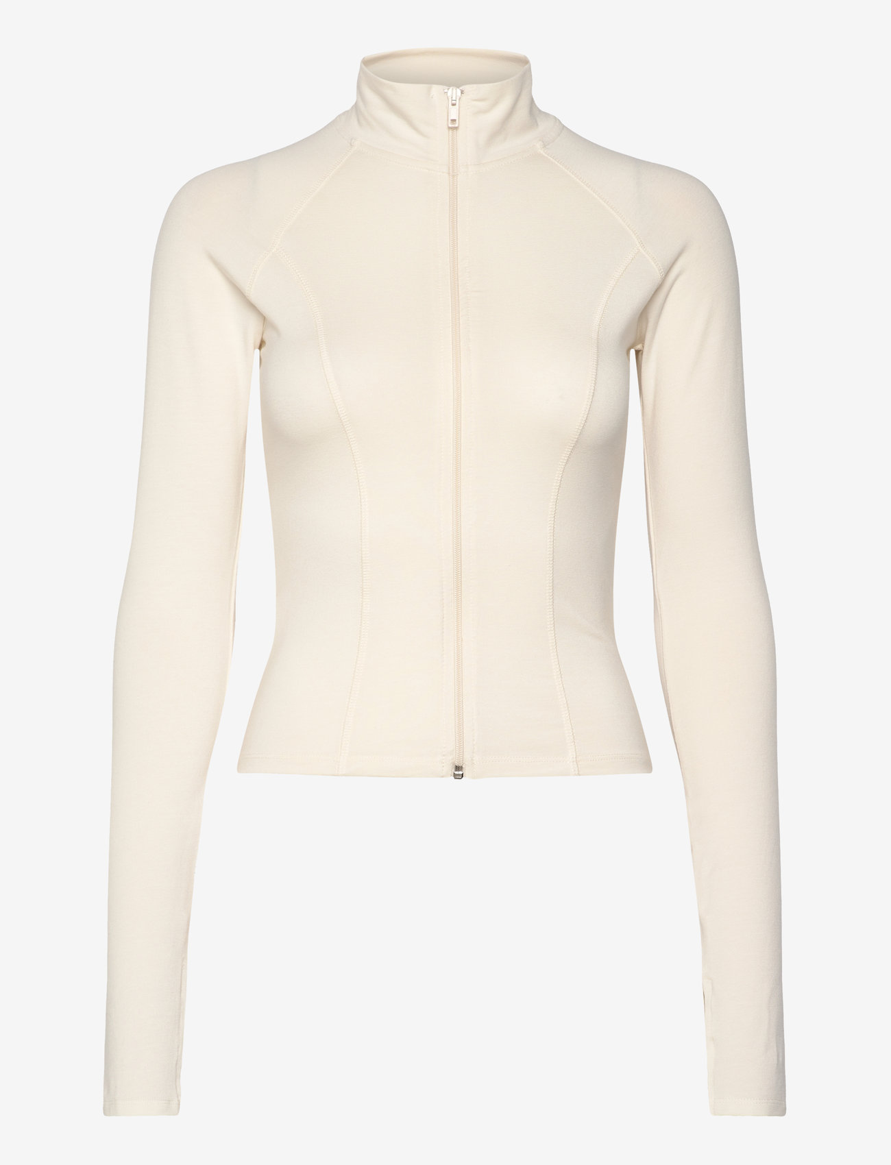 Gina Tricot - Soft touch zip jacket - tofu (7170) - 0