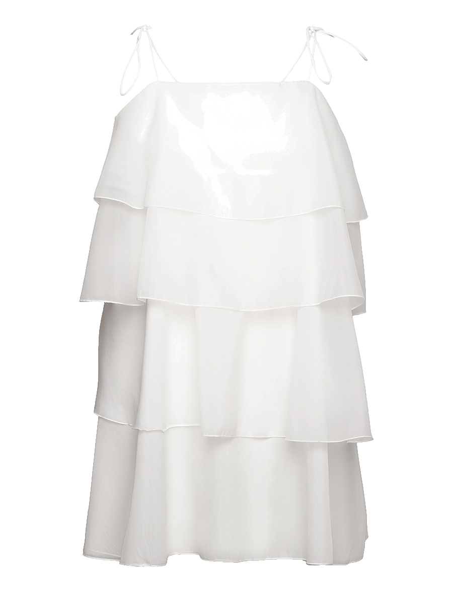 Gina Tricot - Organza frill mini dress - confirmation - offwhite - 0