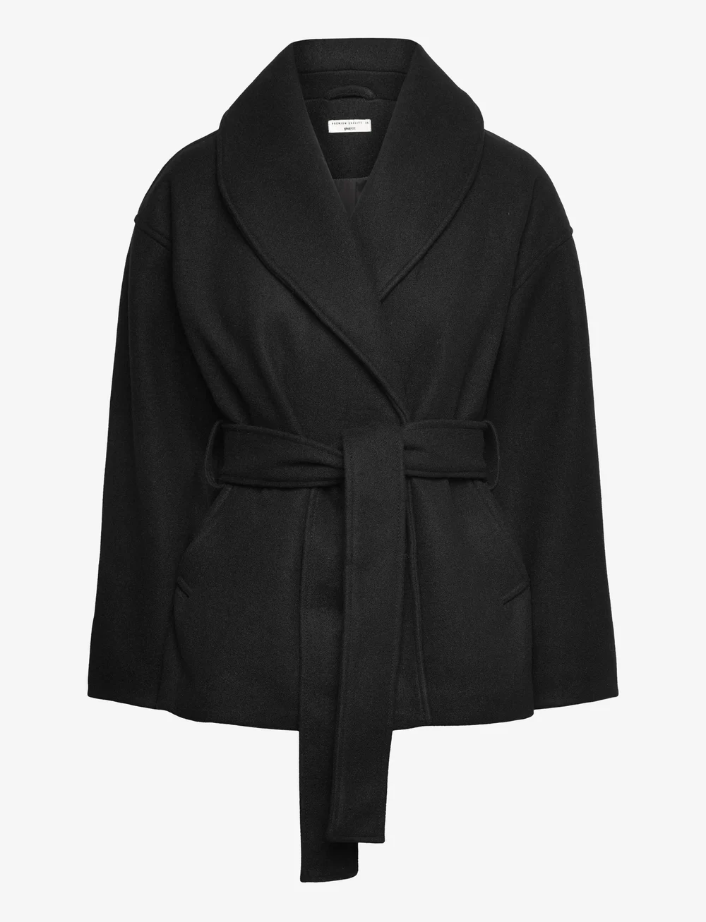 Gina Tricot - Shawl collar short coat - winter jacket - black (9000) - 0