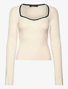 Contrast knitted top, Gina Tricot
