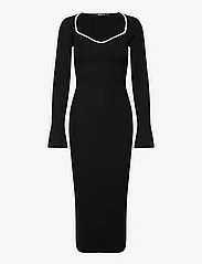 Gina Tricot - Contrast knitted dress - robes moulantes - black (9000) - 0
