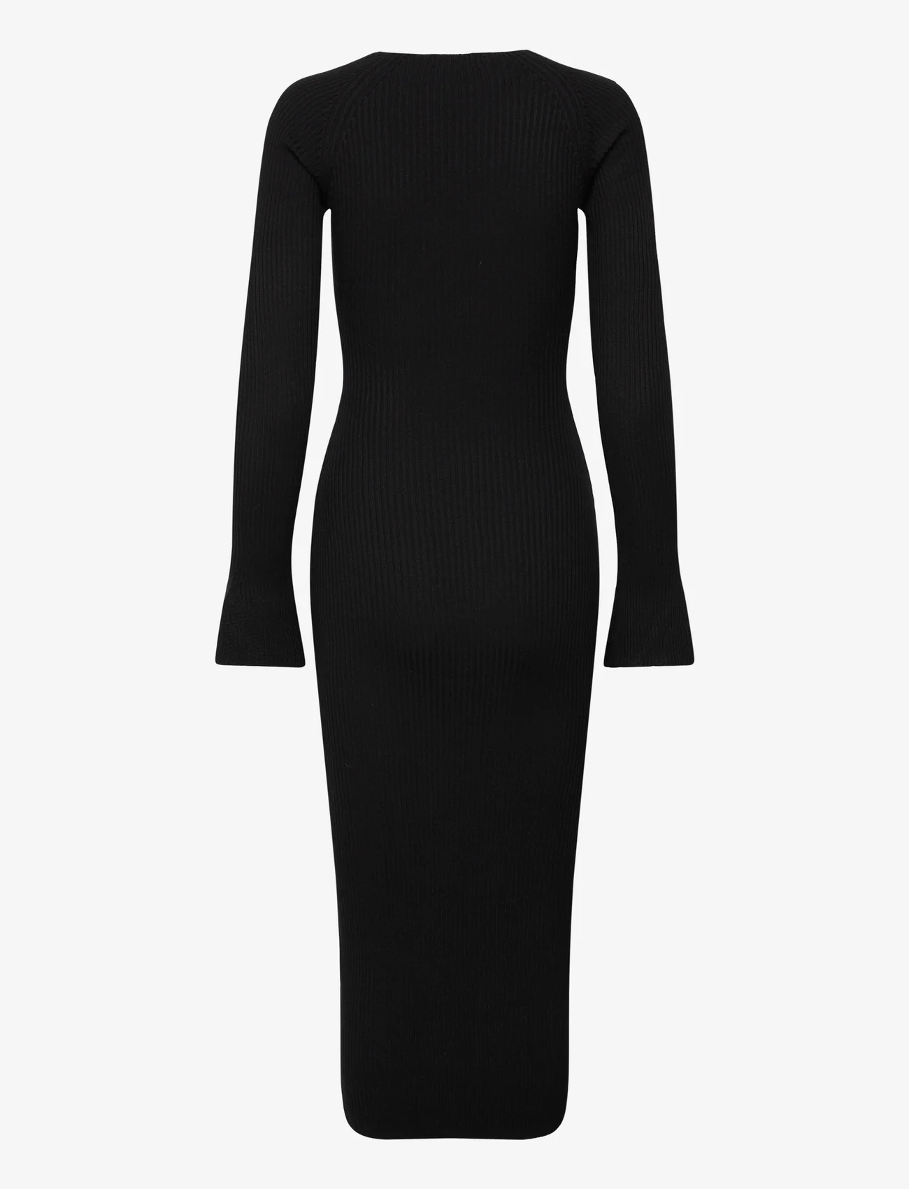 Gina Tricot - Contrast knitted dress - robes moulantes - black (9000) - 1