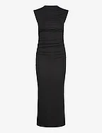 Midi ruched dress - BLACK (9000)