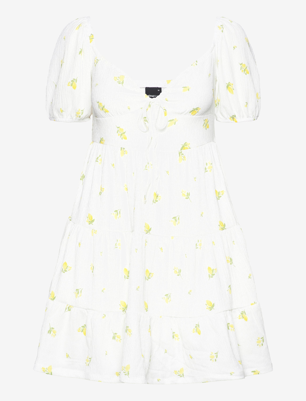 Gina Tricot - Puff sleeve mini dress - konfirmation - lemon ditsy (1566) - 0