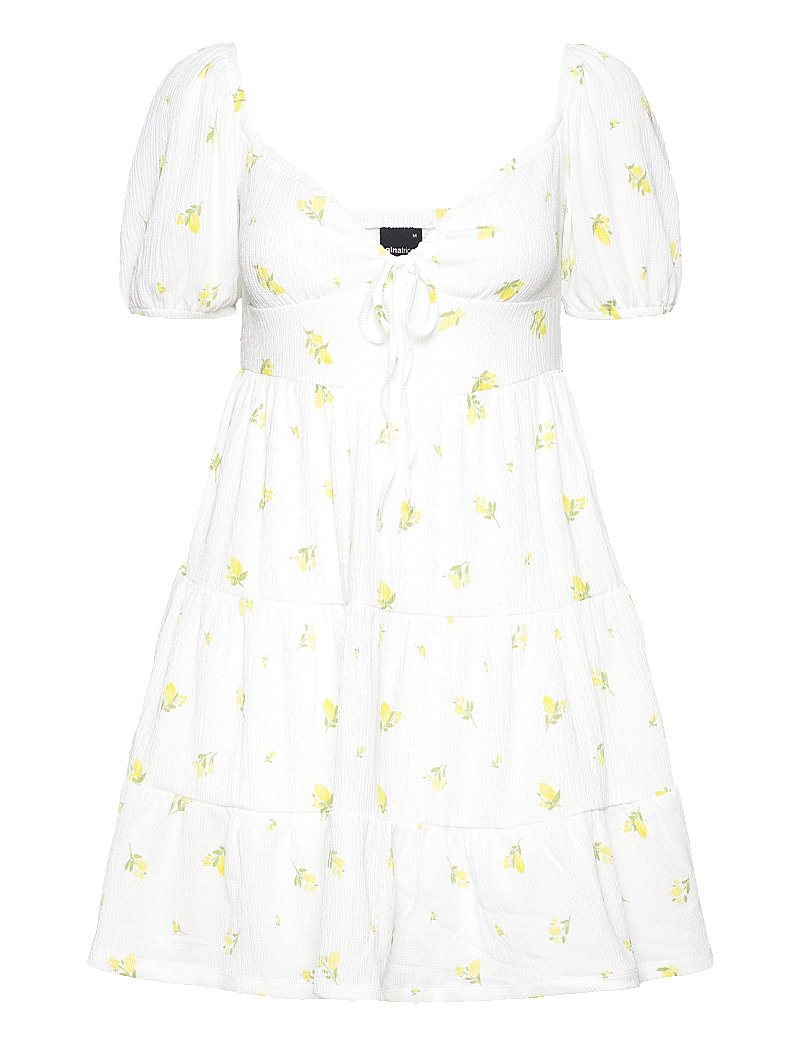 Gina Tricot - Puff sleeve mini dress - konfirmation - lemon ditsy (1566) - 0