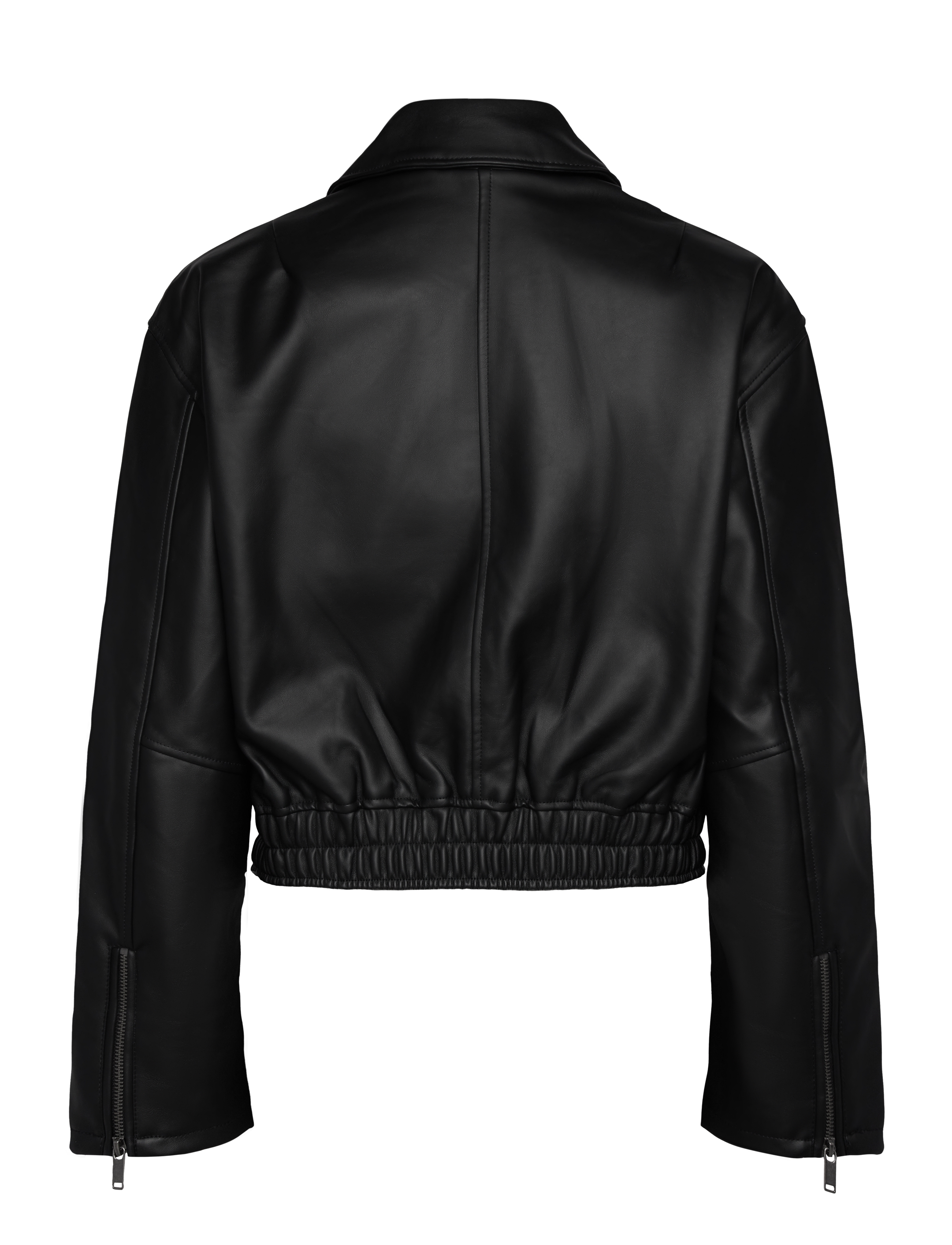 Gina Tricot - Distressed pu bomber - offblack - 1