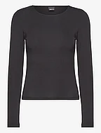Soft touch crew neck top - BLACK (9000)