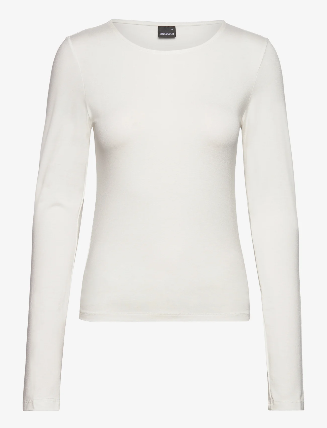 Gina Tricot - Soft touch crew neck top - langärmlige tops - offwhite - 0