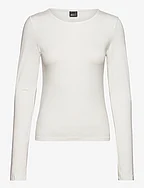 Soft touch crew neck top - OFFWHITE