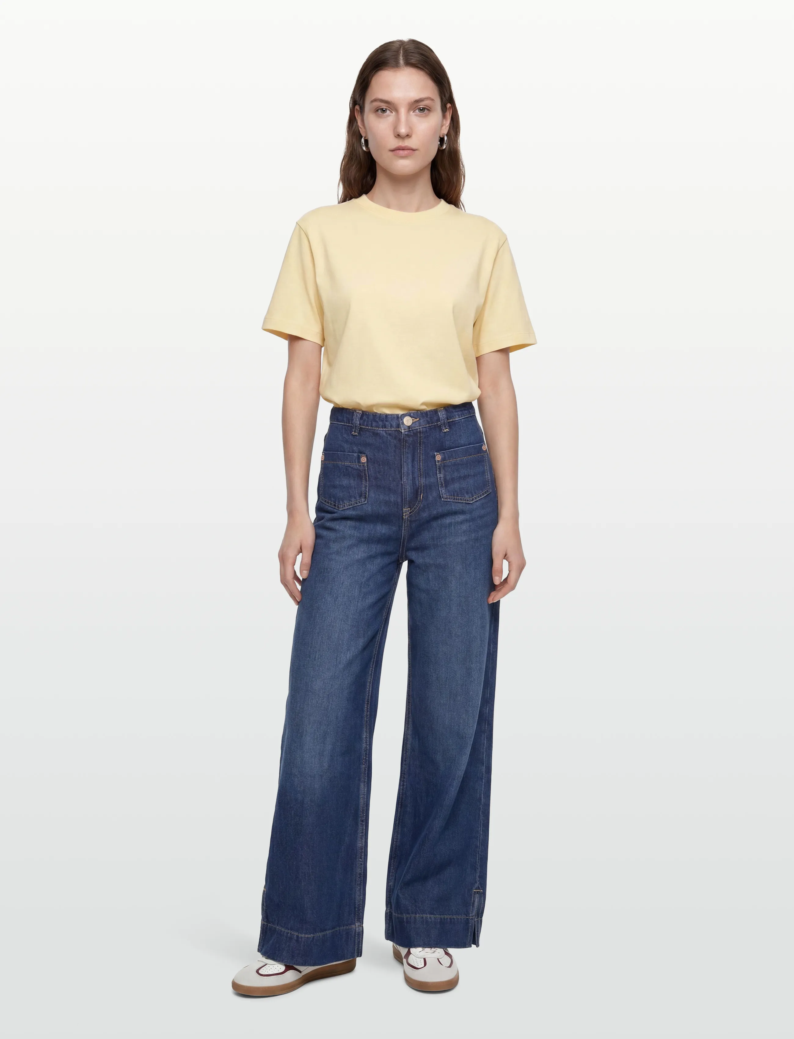 Gina Tricot Perfect Tee, Kvinder, Basic Kortærmet T-Shirt, Gul, Str: XXS
