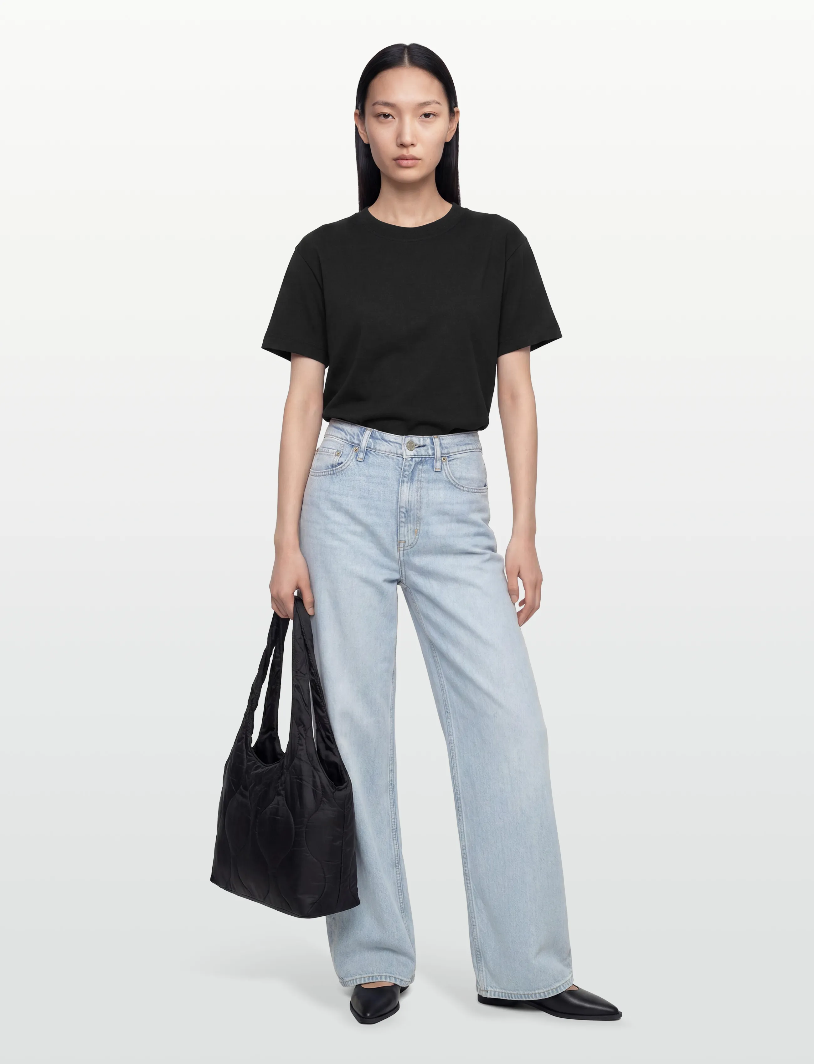 Gina Tricot Perfect Tee, Kvinder, Basic Kortærmet T-Shirt, Sort, Str: M