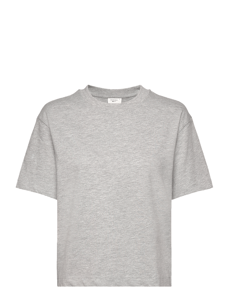 Gina Tricot - Perfect tee - t-shirts - lt grey melange - 0