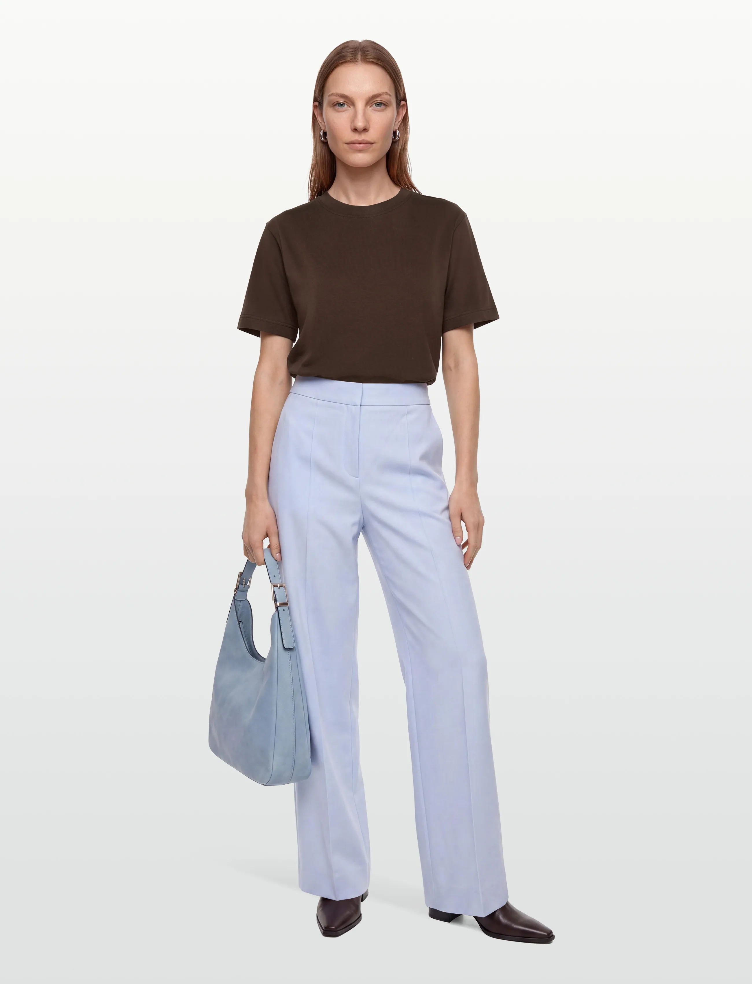 Gina Tricot Perfect Tee, Kvinder, Basic Kortærmet T-Shirt, Brun, Str: L