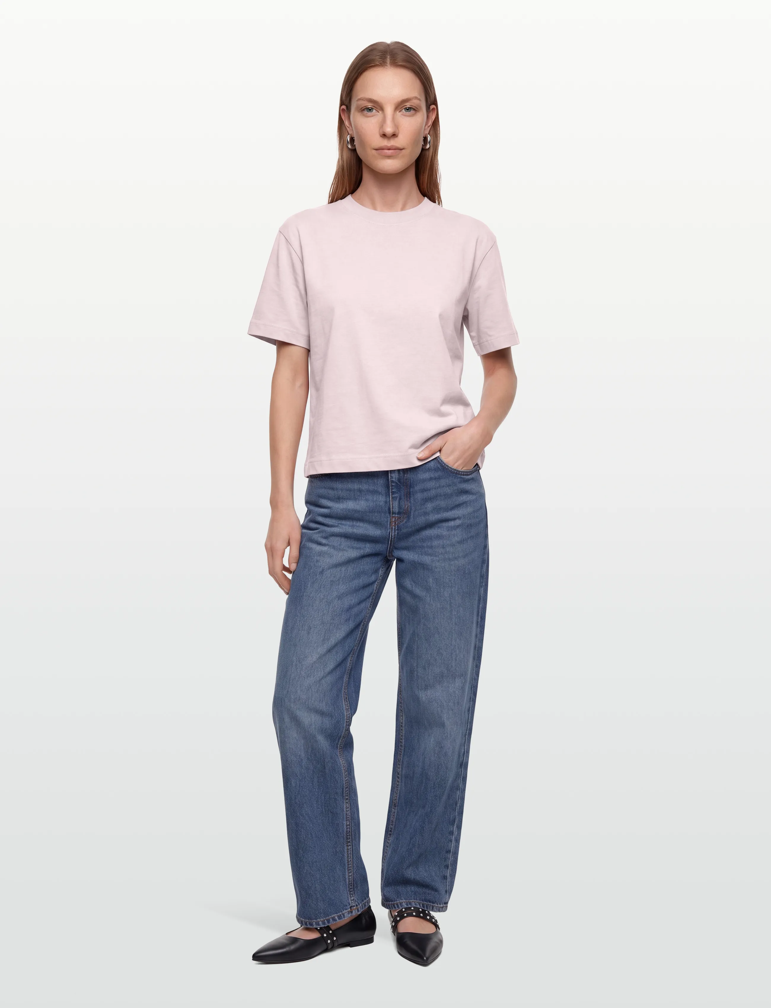 Gina Tricot Perfect Tee, Kvinder, Basic Kortærmet T-Shirt, Pink, Str: S