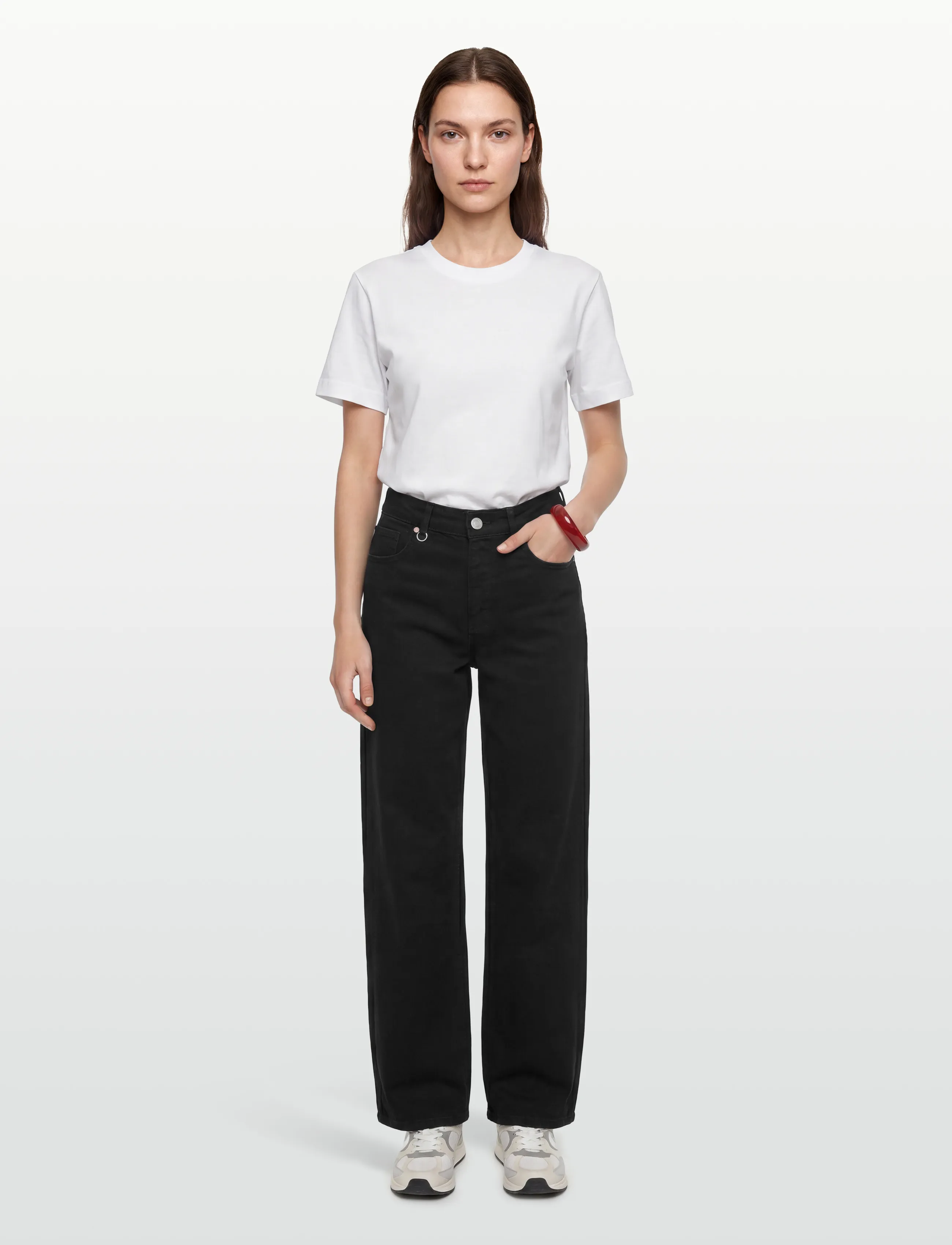 Gina Tricot Perfect tee - T-Shirts & Tops - WHITE (1000) / white