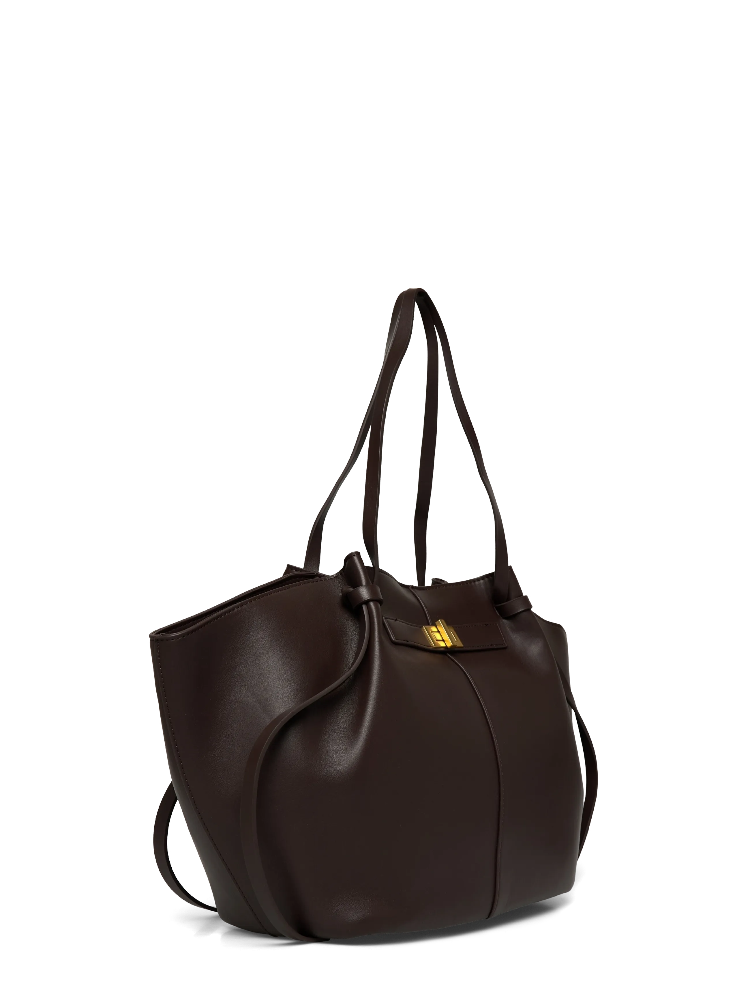 Gina Tricot - Long strap pu bag - shoppere - chocolate brown (7085) - 2