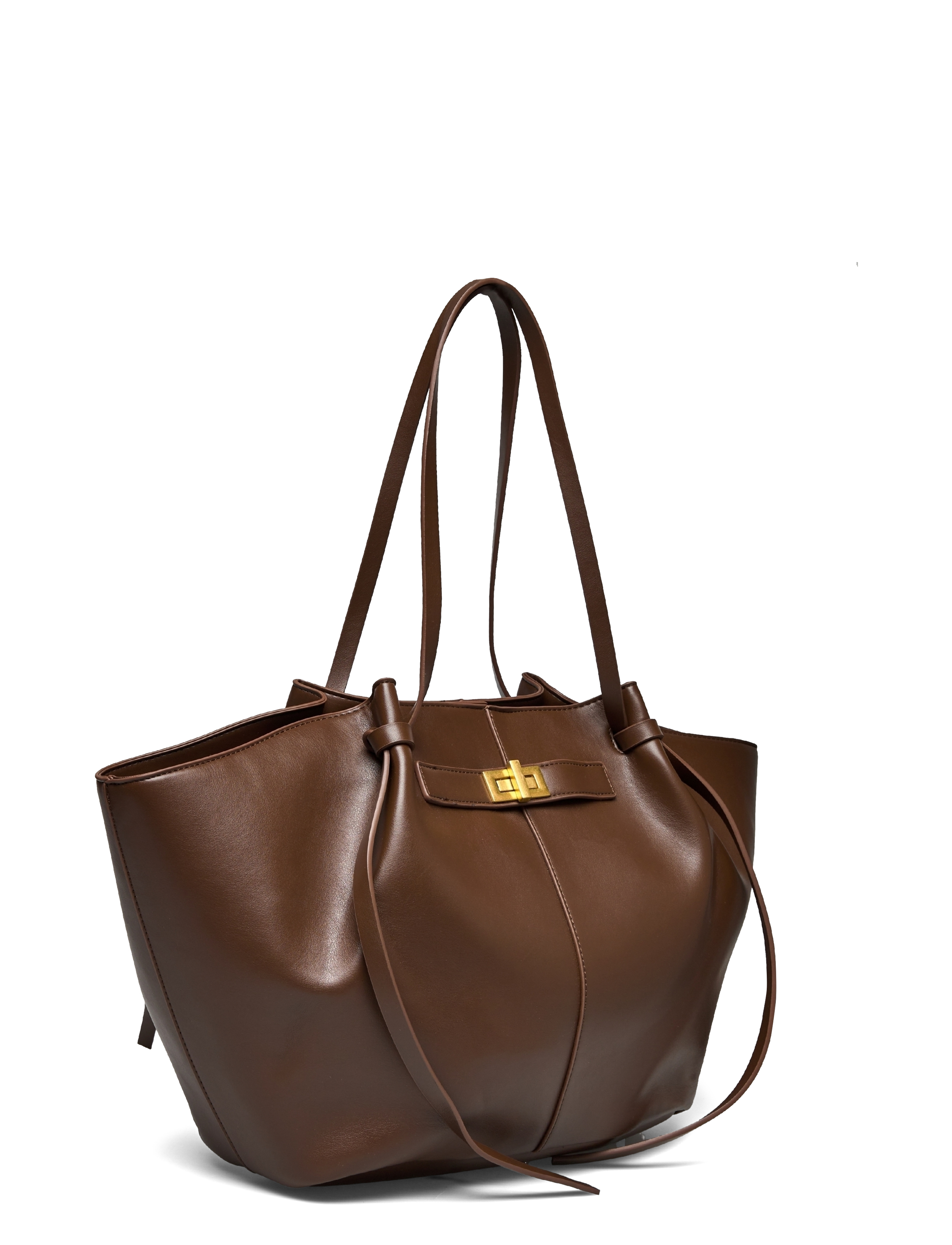 Gina Tricot - Long strap pu bag - shoppere - dark brown (7180) - 2