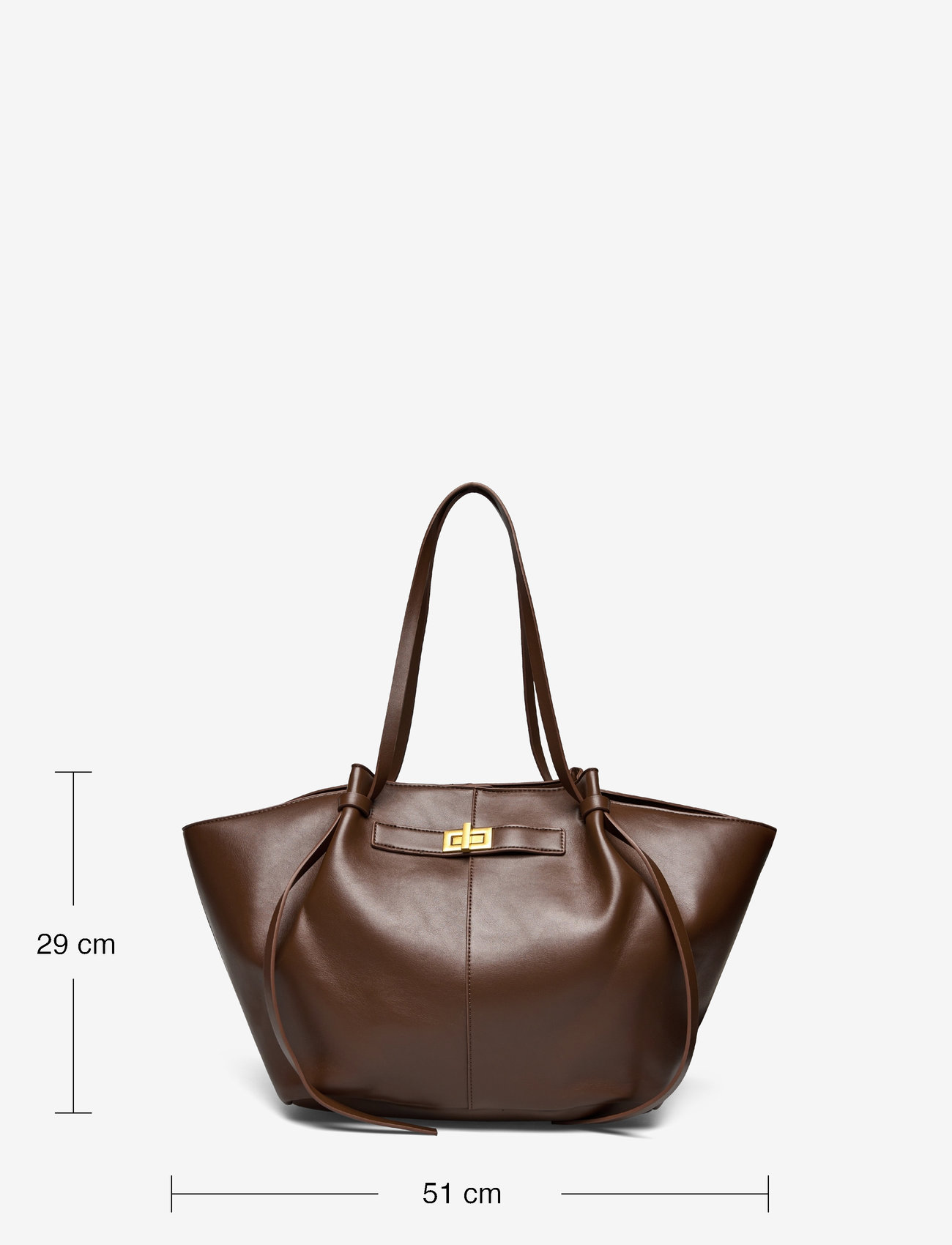 Gina Tricot - Long strap pu bag - shoppers - dark brown (7180) - 4