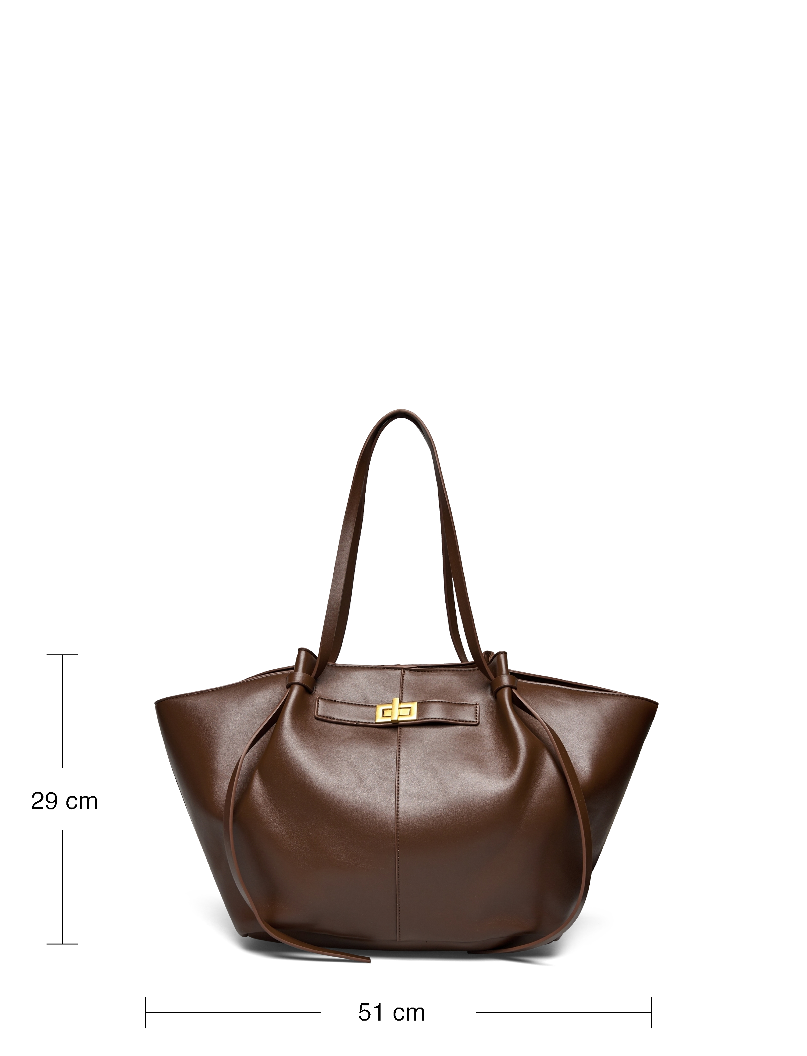 Gina Tricot - Long strap pu bag - shoppere - dark brown (7180) - 4