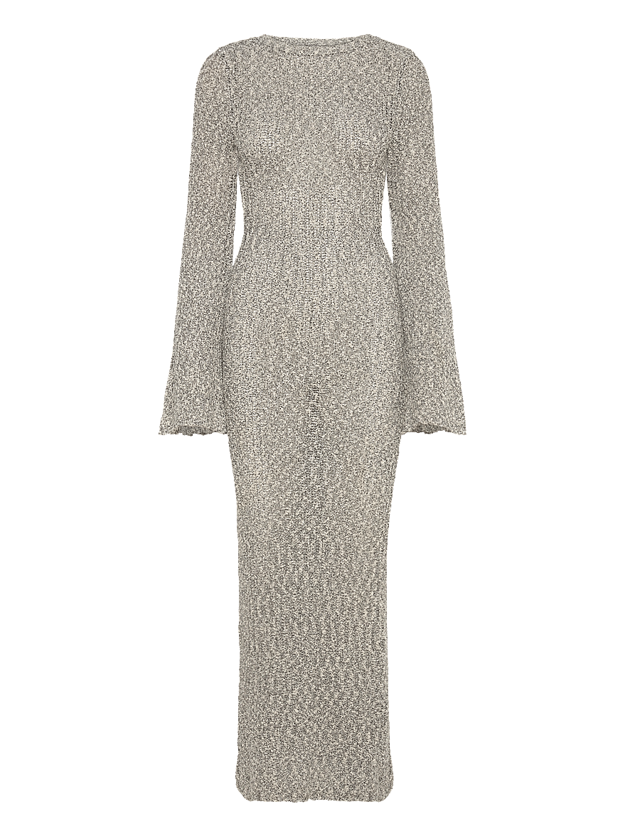 Gina Tricot - Slub knitted dress - strickkleider - black/white - 0