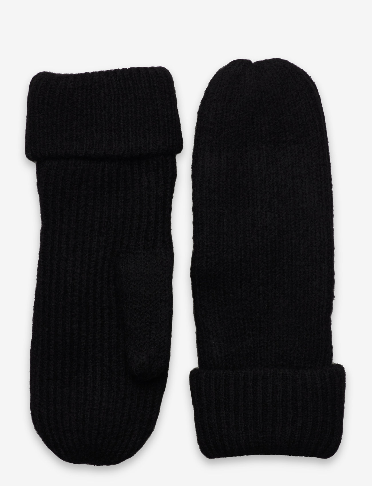 Gina Tricot - Rib mittens - fäustlinge - black (9000) - 0