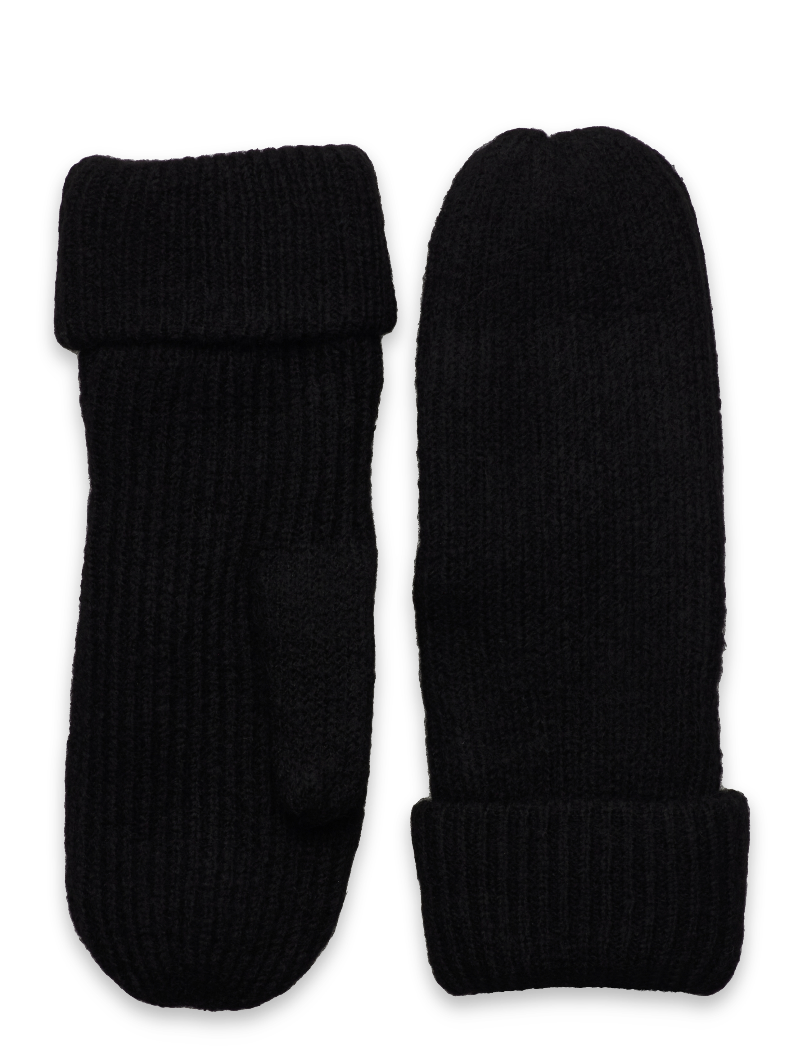 Gina Tricot - Rib mittens - mittens - black (9000) - 0