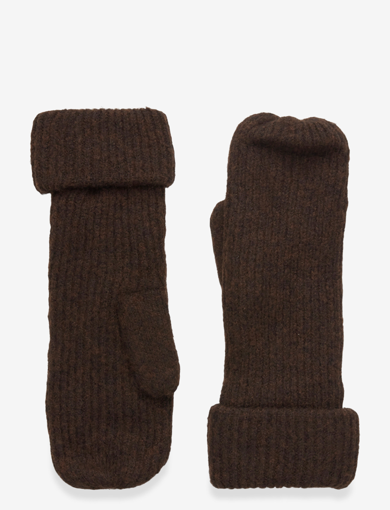 Gina Tricot - Rib mittens - luffer - chocolate brown (7085) - 0