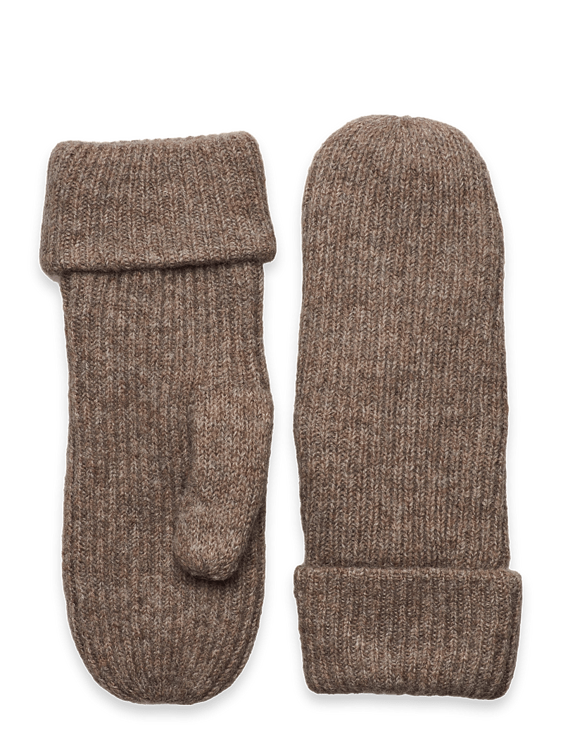Gina Tricot - Rib mittens - fäustlinge - light brown (7053) - 0