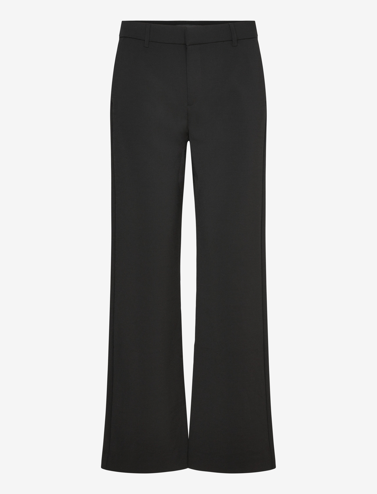 Gina Tricot - Straight regular trousers - sirge säärega püksid - black (9000) - 1