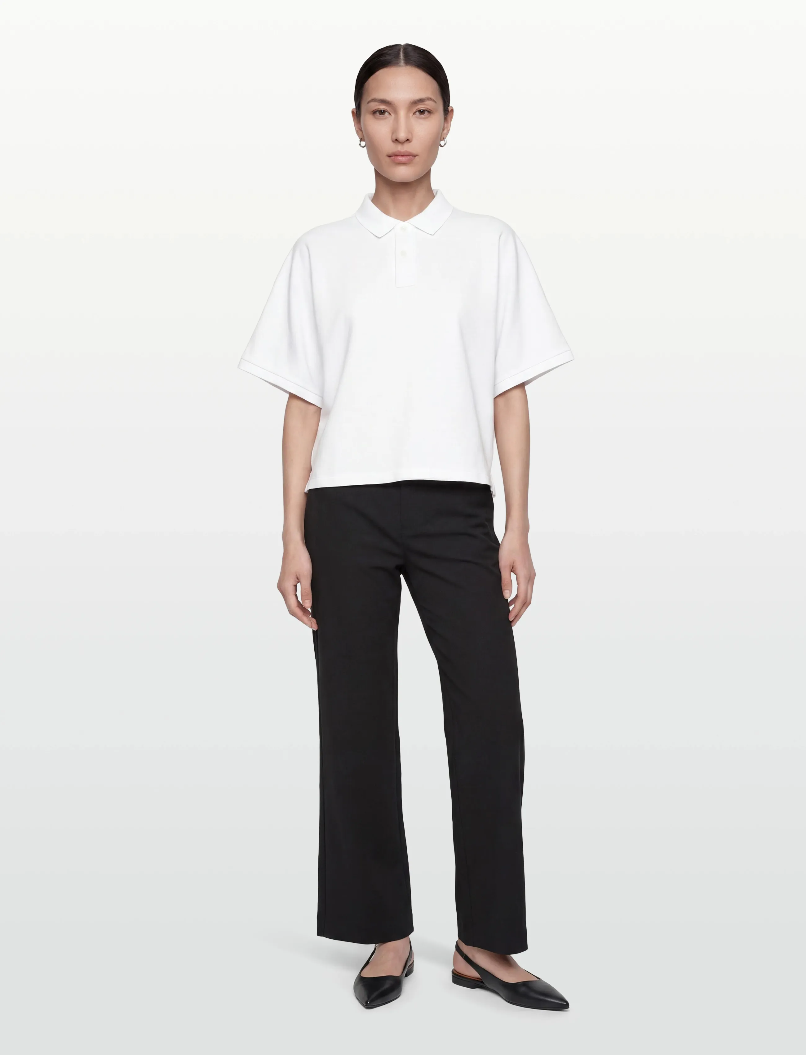 Gina Tricot Straight regular trousers - Bukser - BLACK (9000) / black