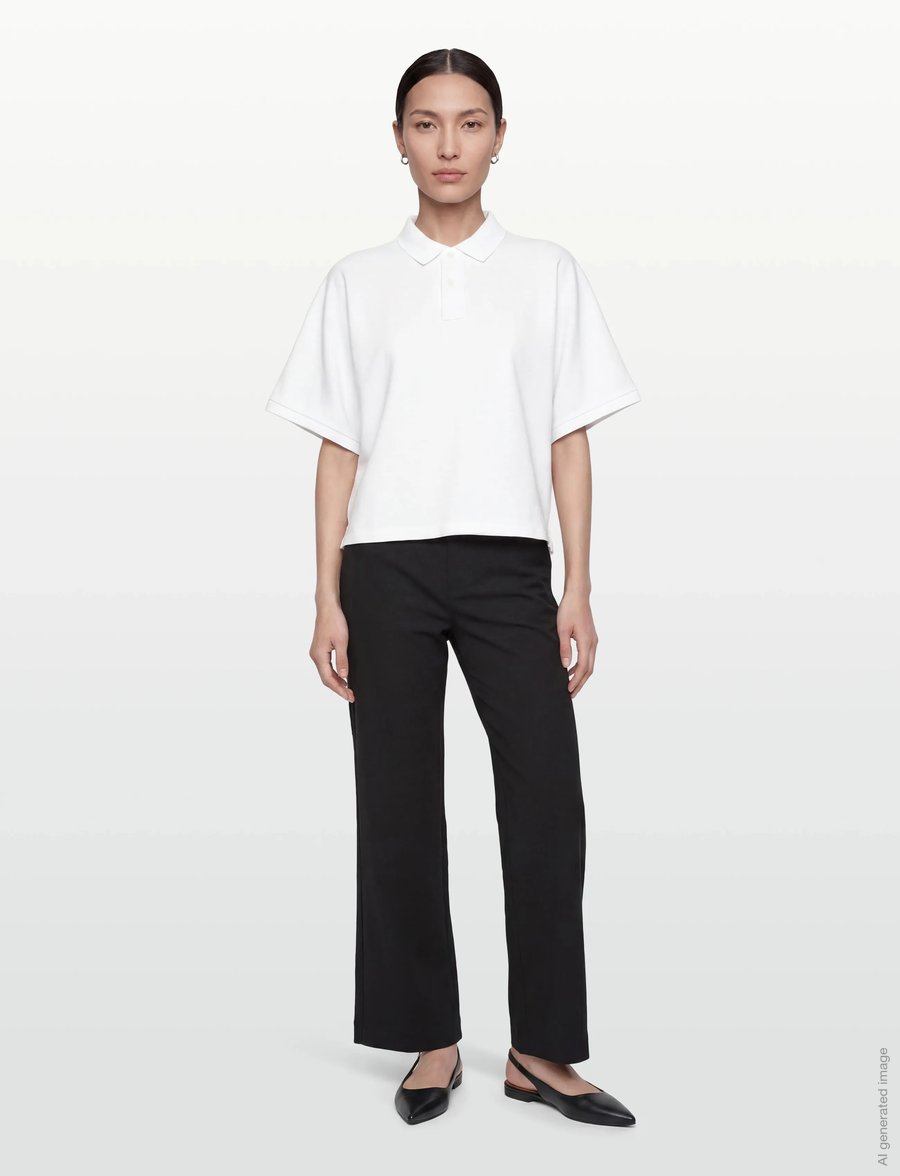 Gina Tricot - Straight regular trousers - broeken met rechte pijp - black (9000) - 0