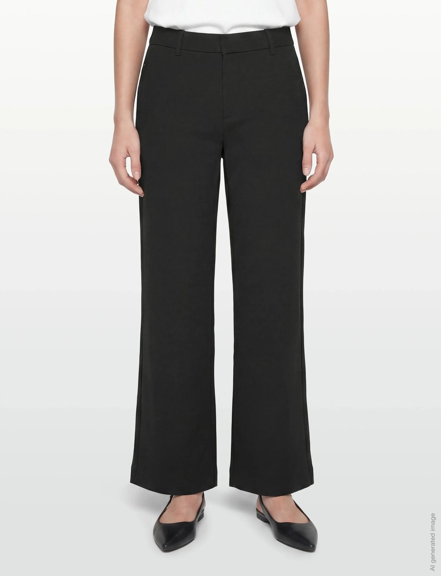 Gina Tricot - Straight regular trousers - broeken met rechte pijp - black (9000) - 3