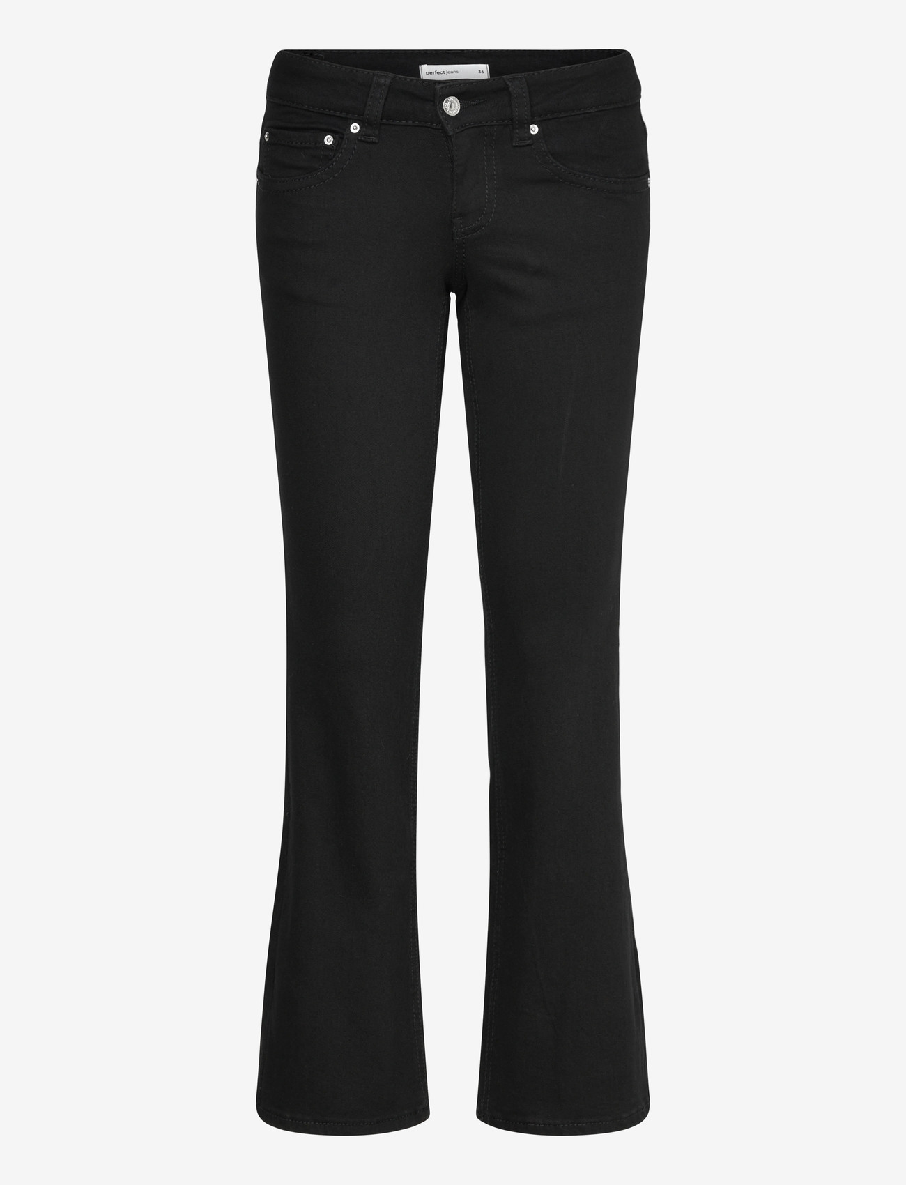 Gina Tricot - Y2k petite bootcut jeans - alt laienevad teksad - black (9000) - 0