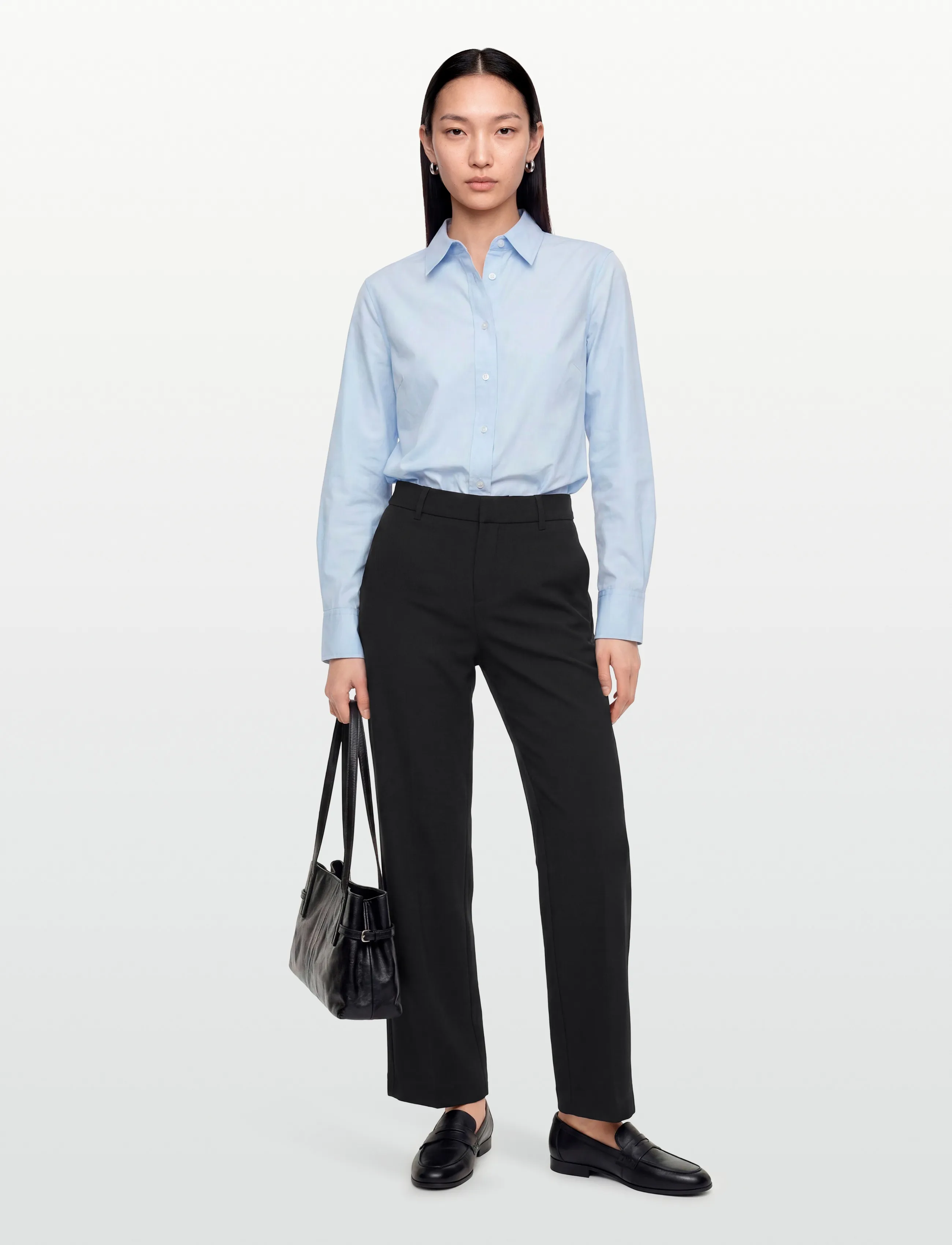 Gina Tricot Straight petite trousers - Sirge säärega püksid - BLACK (9000) / black