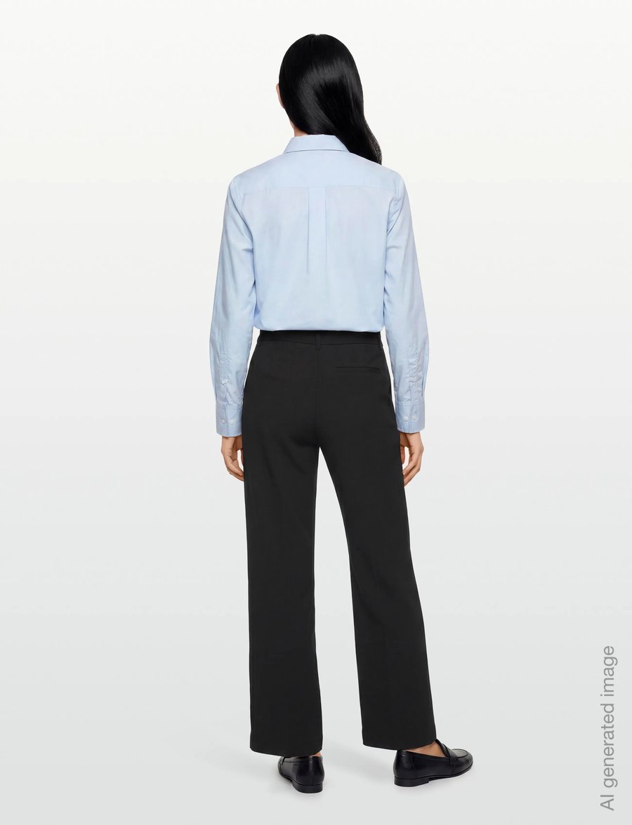 Gina Tricot - Straight petite trousers - sirged püksid - black (9000) - 4