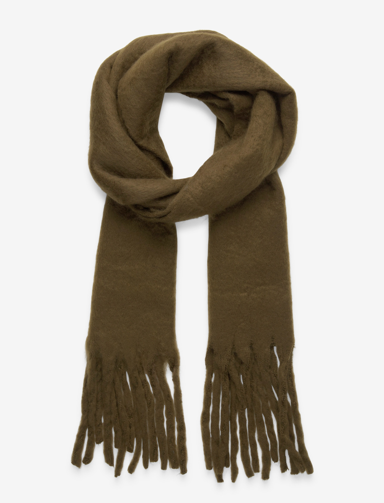 Gina Tricot - Soft chunky scarf - talvesallid - khaki (7260) - 0